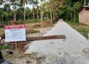 Masyarakat Apresiasi Pj Pekon Sukoharum ,Pringsewu Bangun Rijid Beton Jalan Pertanian Di Pekonnya