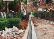 Realisasikan Sesuai APBpekon ,Kapekon Panggungrejo Utara ,Pringsewu Bangun Drainase Dan Sumur Bor.