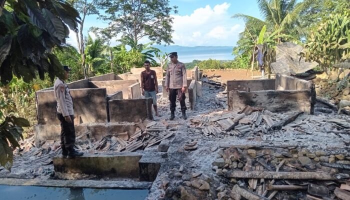 Polsek Limau Identifikasi Kebakaran Rumah