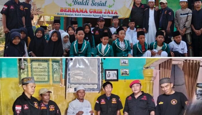 Bakti Sosial Jumat Berkah GRIB jAYA Kecamatan Air Naningan Berikan santunan 30 Anak yatim