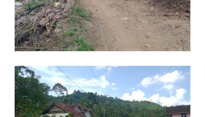 Jalan Kabupaten Di Pekon Rantau Tijang ,Pringsewu Arah Lebak Damar Ke Kabupaten Pesawaran Rusak Parah