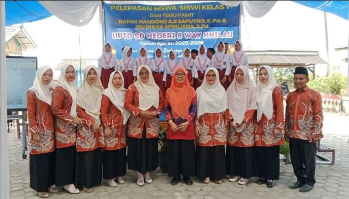 Pelepasan Siswa Kelas VI dan Temu Pamit Guru UPTD SD Negeri 8 Way Khilau Berlangsung Meriah dan Penuh Haru